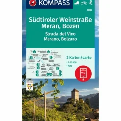 Online KOMPASS WANDERKARTEN-SET 078 SÜDTIROLER WEINSTRAßE, MERAN Wanderkarten Und Winterkarten|Wanderkarten Und Winterkarten