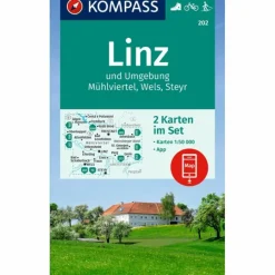 Online KOMPASS WANDERKARTEN-SET 202 LINZ UND UMGEBUNG, MÜHLVIERTEL Wanderkarten Und Winterkarten|Wanderkarten Und Winterkarten