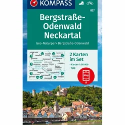 Discount KOMPASS WANDERKARTEN-SET 827 BERGSTRAßE-ODENWALD, NECKARTAL Wanderkarten Und Winterkarten|Wanderkarten Und Winterkarten