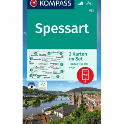 Sale KOMPASS WANDERKARTEN-SET 832 SPESSART (2 KARTEN) 1:50.000 Wanderkarten Und Winterkarten|Wanderkarten Und Winterkarten