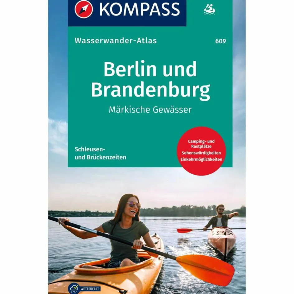 Discount KOMPASS WASSERWANDERATLAS BERLIN UND BRANDENBURG - Gewässerführer Wassersportführer Und Paddeltechnik