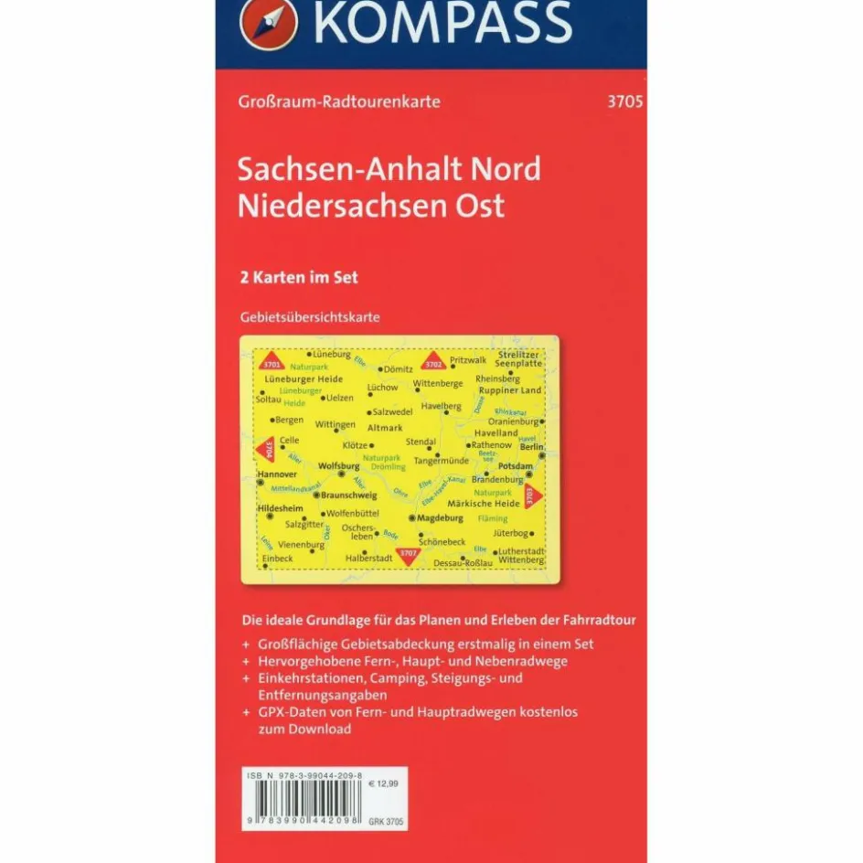 Fahrradkarten|Fahrradkarten^KORA 3705 SACHSEN-ANHALT NORD - Fahrradkarte