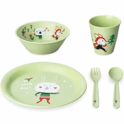 KOZIOL Campingtöpfe Und Campinggeschirr^PLATE + BOWL + CUP + CUTLERY SET HOP ON AT HOME SET OF 4 - Campinggeschirr