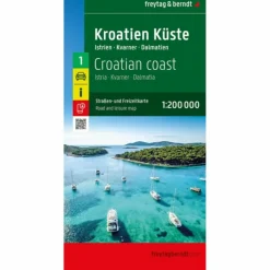 Online KROATIEN KÜSTE, STRAßEN- UND FREIZEITKARTE 1:200.000 - Straßenkarte Straßenkarten|Straßenkarten