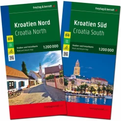 Online KROATIEN, STRAßENKARTEN-SET 1:200.000, FREYTAG & BERNDT - Straßenkarte Straßenkarten|Straßenkarten