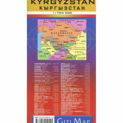 Best KYRGYZTAN GEOGRAPHICAL MAP 1 : 750 000 - Straßenkarte Straßenkarten|Straßenkarten