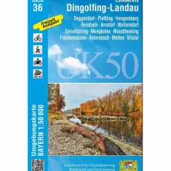 Fahrradkarten|Wanderkarten Und Winterkarten^LANDKREIS DINGOLFING-LANDAU 1:50 000 (UK50-36)