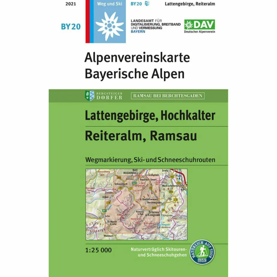 Online LATTENGEBIRGE, REITERALM, RAMSAU 1:25 000 - Wanderkarte Wanderkarten Und Winterkarten|Wanderkarten Und Winterkarten