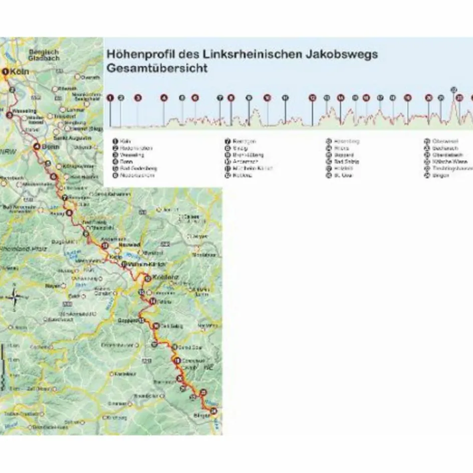 Wanderführer^LINKSRHEINISCHER JAKOBSWEG - Wanderführer
