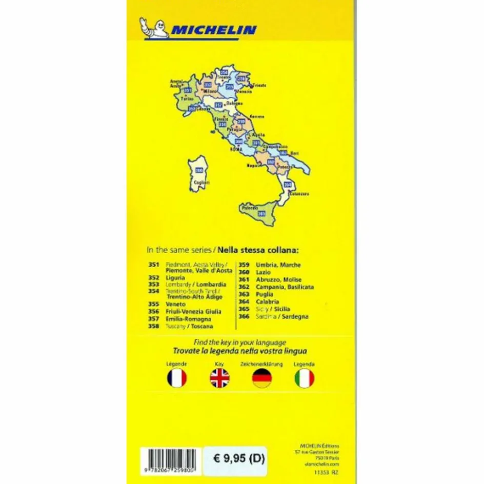 Sale LOMBARDIA - MICHELIN LOCAL MAP 353 - Straßenkarte Straßenkarten|Straßenkarten