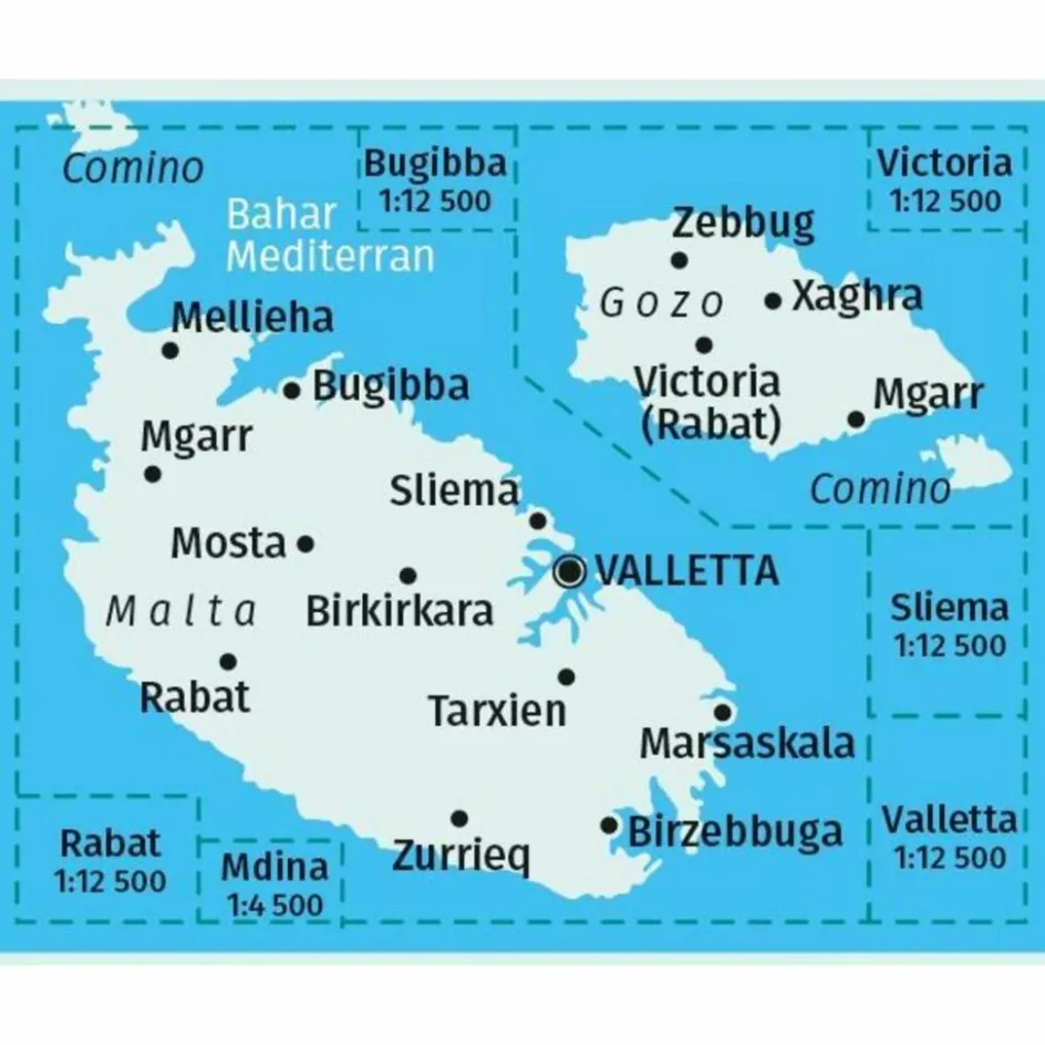 Straßenkarten|Straßenkarten^MALTA, GOZO 1:25 000 - Straßenkarte