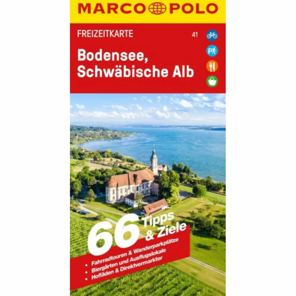 Straßenkarten|Straßenkarten^MARCO POLO FREIZEITKARTE 41 BODENSEE, SCHWÄBISCHE ALB - Karte