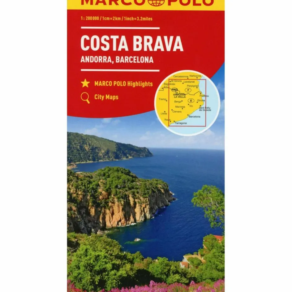 Online MARCO POLO KARTE COSTA BRAVA, ANDORRA, BARCELONA - Straßenkarte Straßenkarten|Straßenkarten
