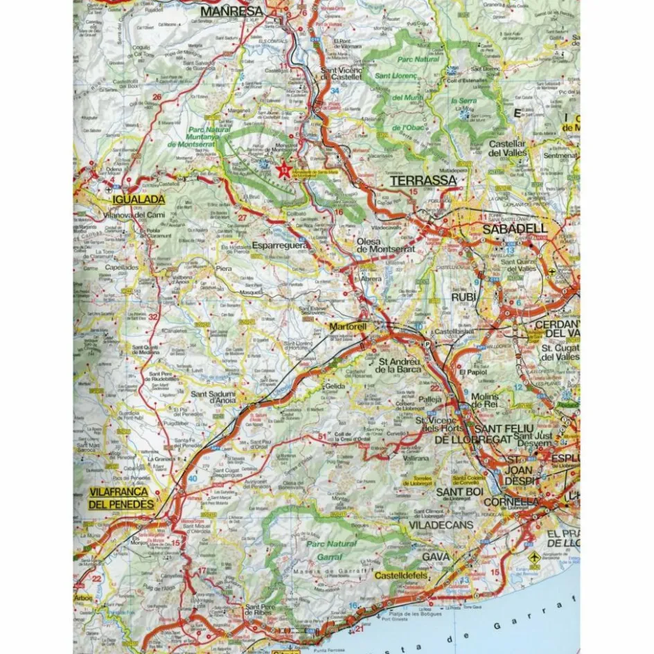 Online MARCO POLO KARTE COSTA BRAVA, ANDORRA, BARCELONA - Straßenkarte Straßenkarten|Straßenkarten