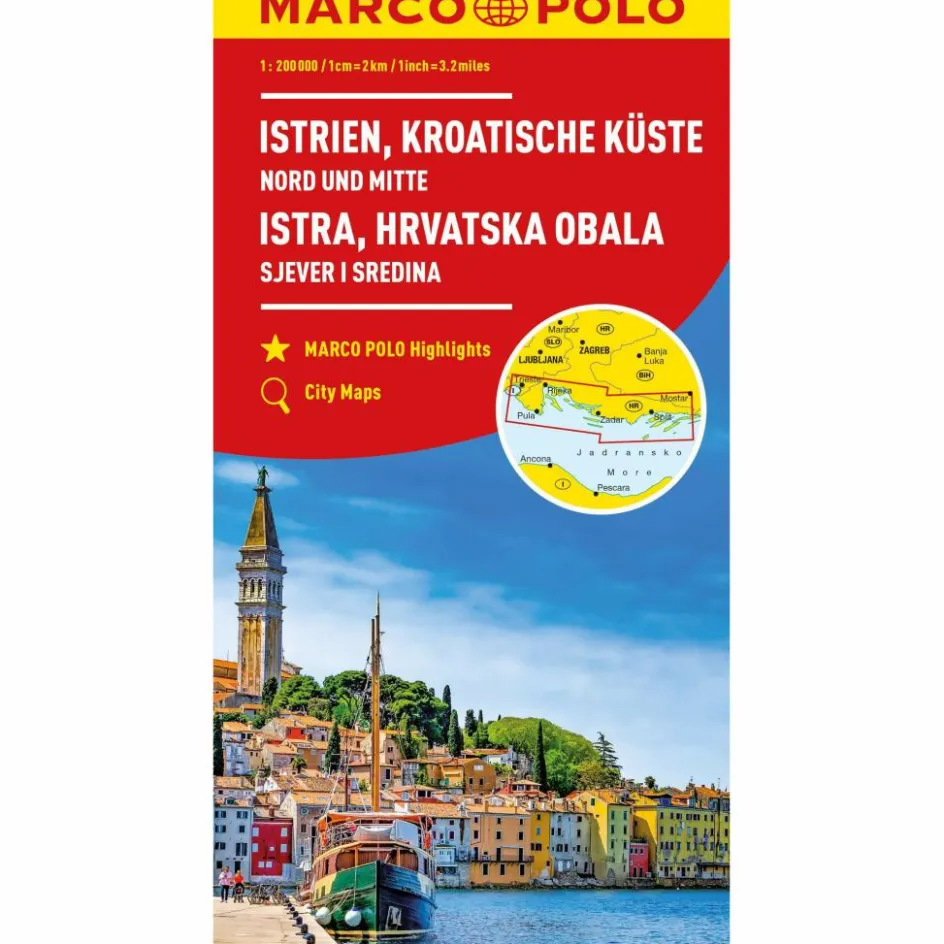 New MARCO POLO KARTE ISTRIEN, KROATISCHE KÜSTE NORD UND MITTE Straßenkarten|Straßenkarten