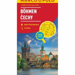Online MARCO POLO KARTE TSCHECHIEN BLATT 1 WESTBÖHMEN, MITTELBÖHMEN Straßenkarten|Straßenkarten