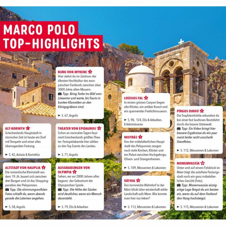 Reiseführer Südosteuropa^MARCO POLO REISEFÜHRER PELOPONNES