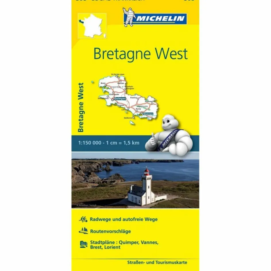 Outlet MICHELIN BRETAGNE WEST - Straßenkarte Straßenkarten|Straßenkarten