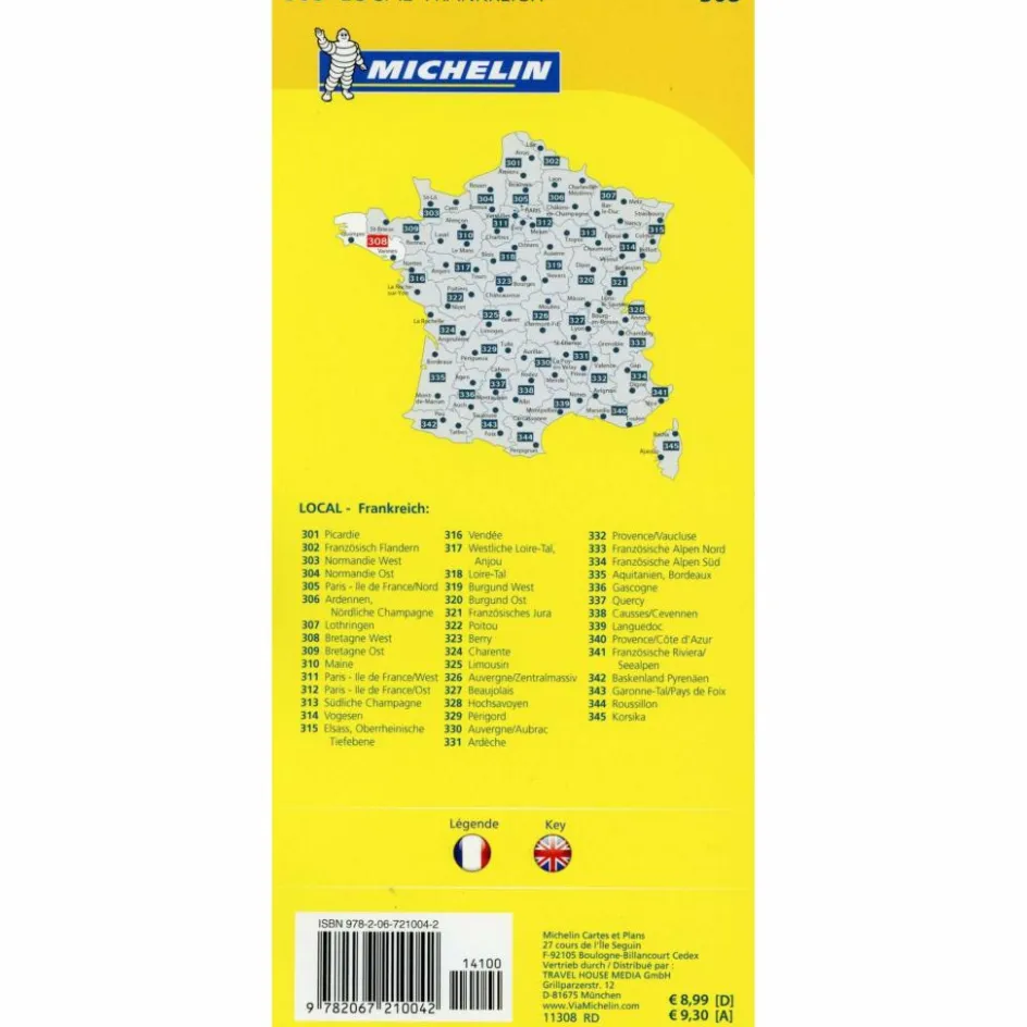 Outlet MICHELIN BRETAGNE WEST - Straßenkarte Straßenkarten|Straßenkarten