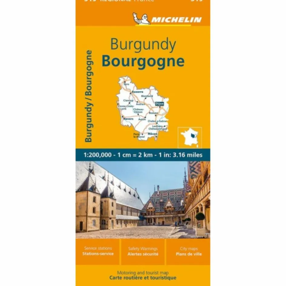 Best MICHELIN BURGUND - Straßenkarte Straßenkarten|Straßenkarten