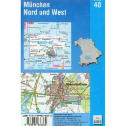 MÜNCHEN NORD UND WEST 1 : 50 000 ((UK 50-40) Fahrradkarten|Wanderkarten Und Winterkarten