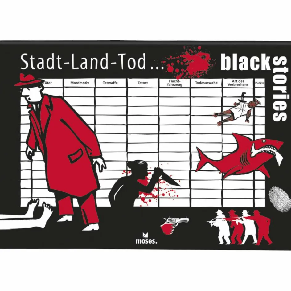 Moses Verlag Reisespiele^BLACK STORIES - STADT LAND TOD - Reisespiel