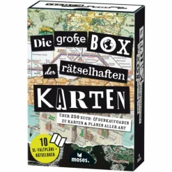 Moses Verlag Reisespiele^DIE GROßE BOX DER RÄTSELHAFTEN KARTEN - Reisespiel
