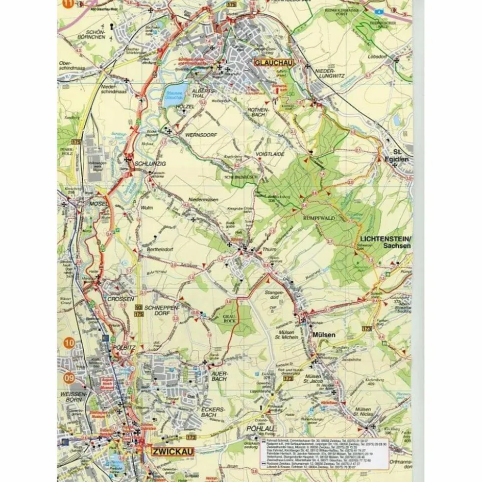 Fahrradkarten|Fahrradkarten^MULDERADWEG (ZWICKAUER MULDE) RADWANDER- - Fahrradkarte