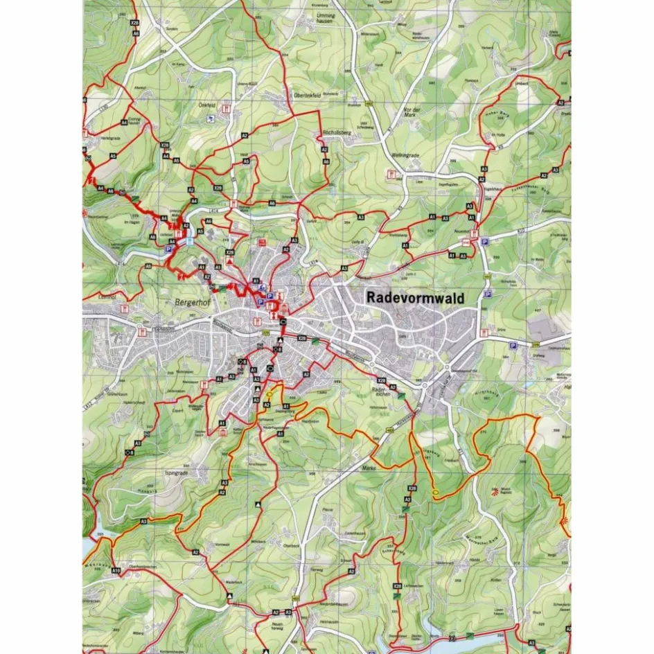 Wanderkarten Und Winterkarten|Wanderkarten Und Winterkarten^NATURPARK BERGISCHES LAND #1 1:25.000 - Wanderkarte