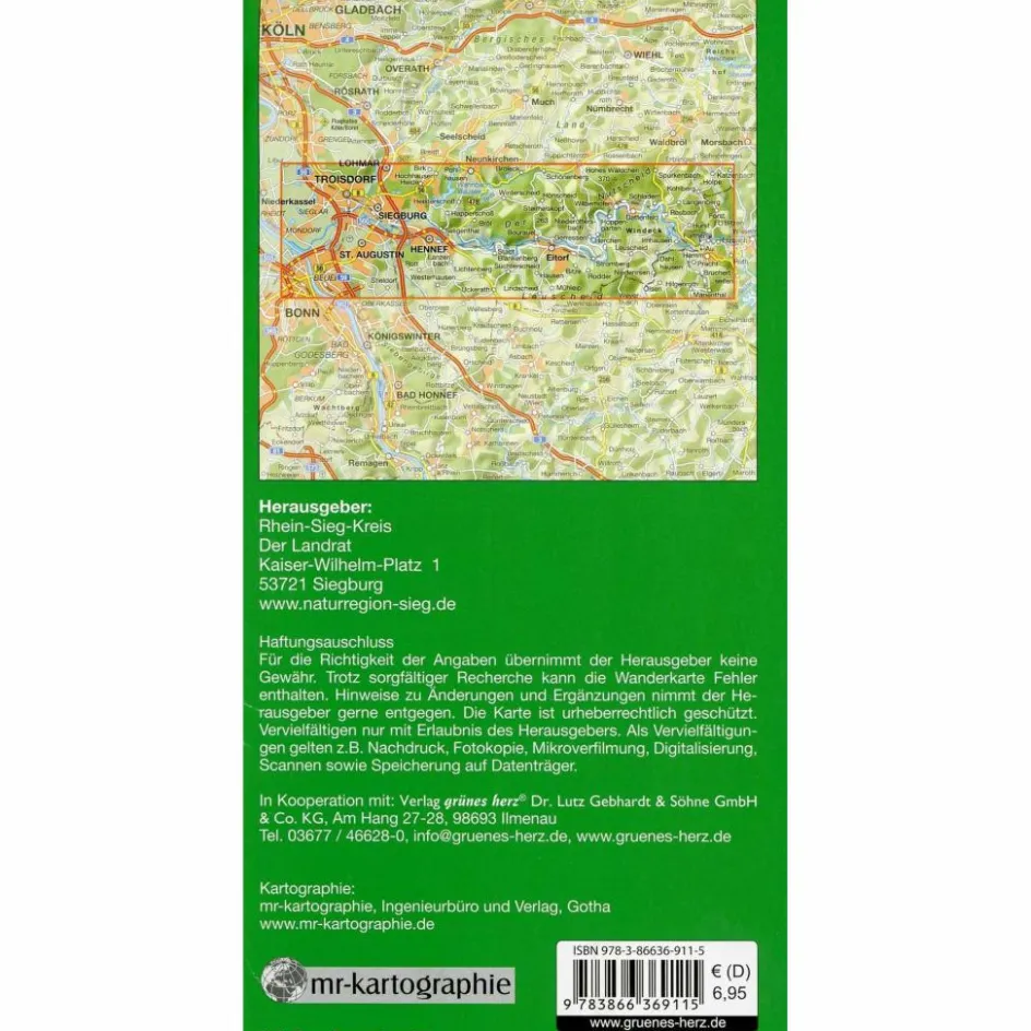 Wanderkarten Und Winterkarten|Wanderkarten Und Winterkarten^NATURREGION SIEG WANDERKARTE - Wanderkarte