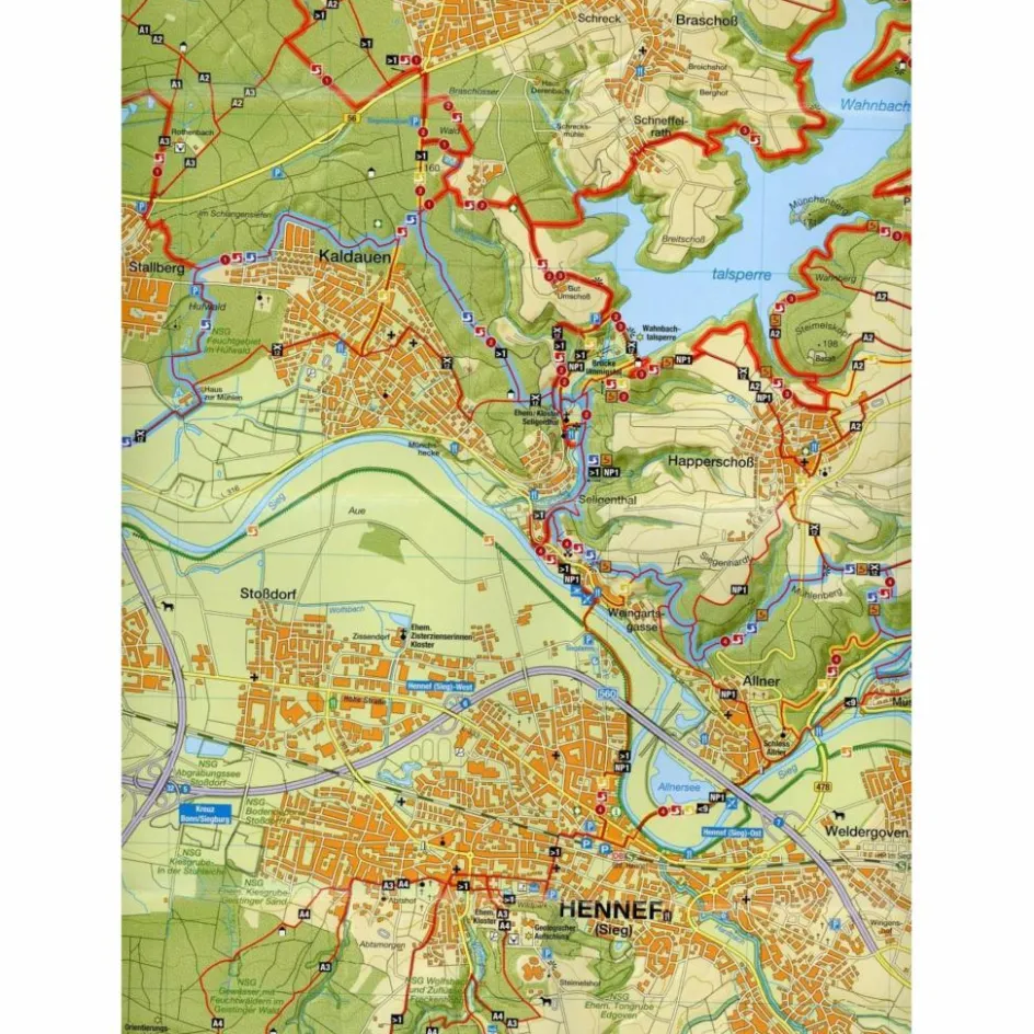 Wanderkarten Und Winterkarten|Wanderkarten Und Winterkarten^NATURREGION SIEG WANDERKARTE - Wanderkarte