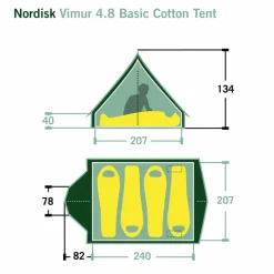Nordisk Familienzelte|Winterzelte^VIMUR 4.8 TECHNICAL COTTON TENT - Gruppenzelt