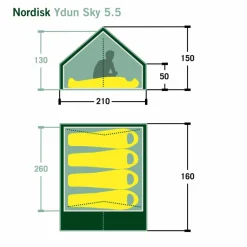 Outlet YDUN SKY 5.5 TECHNICAL COTTON TENT - Gruppenzelt 4-Personen-Zelte|Familienzelte