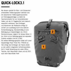 Clearance BACK-ROLLER URBAN QL3.1 - Fahrradtasche Fahrradtaschen Und Fahrradrucksäcke|Fahrradtaschen
