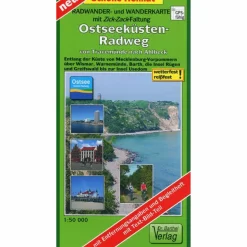 Discount OSTSEEKÜSTEN-RADWEG VON TRAVEMÜNDE NACH AHLBECK 1:50 000 - Fahrradkarte Fahrradkarten|Fahrradkarten