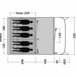 Outwell Familienzelte|3-Jahreszeiten-Zelte^MONTEREY 5 AIR - Familienzelt