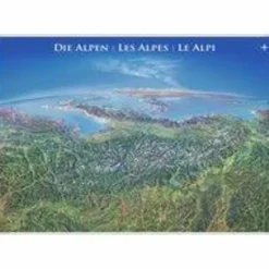 Wandkarten Und Poster^PANORAMAKARTE ALPEN - Poster