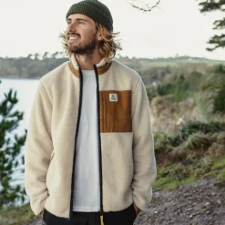 Herren Passenger Clothing Pullover Und Fleecepullover|Outdoorjacken^TREKKER 2.0 RECYCLED DEEP-PILE SHERPA FLEECE Herren - Fleecejacke