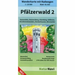 Wanderkarten Und Winterkarten|Wanderkarten Und Winterkarten^PFÄLZERWALD 2. BLATT 42-550, 1 : 25 000 - Wanderkarte