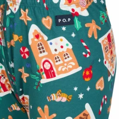 Kinder POLARN O. PYRET Kinder Funktionsunterwäsche^SLEEP - GINGERHOUSE PYJAMAS SET AOP Kinder - Funktionsunterwäsche