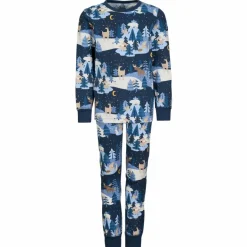 Kinder POLARN O. PYRET Kinder Funktionsunterwäsche^SLEEP - WINTERLAND PYJAMAS SET AOP Kinder - Funktionsunterwäsche