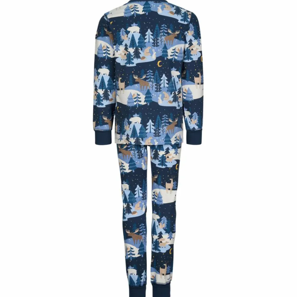 Kinder POLARN O. PYRET Kinder Funktionsunterwäsche^SLEEP - WINTERLAND PYJAMAS SET AOP Kinder - Funktionsunterwäsche
