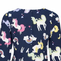 Kinder POLARN O. PYRET Kinderkleider Und Kinderröcke^SPIN - UNICORNS DRESS AOP Kinder - Kleid