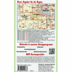Fahrradkarten|Wanderkarten Und Winterkarten^POTSDAMER HAVELSEEN, BLÜTENSTADT WERDER - Wanderkarte