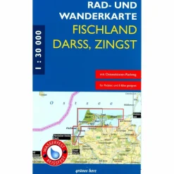 Fahrradkarten|Wanderkarten Und Winterkarten^RAD- UND WANDERKARTE FISCHLAND, DARß, ZINGST - Fahrradkarte