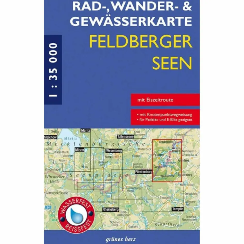 Fahrradkarten|Gewässerkarten^RAD-, WANDER- UND GEWÄSSERKARTE FELDBERGER SEEN