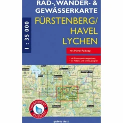 Fahrradkarten|Gewässerkarten^RAD-, WANDER- UND GEWÄSSERKARTE FÜRSTENBERG/HAVEL, LYCHEN - Fahrradkarte
