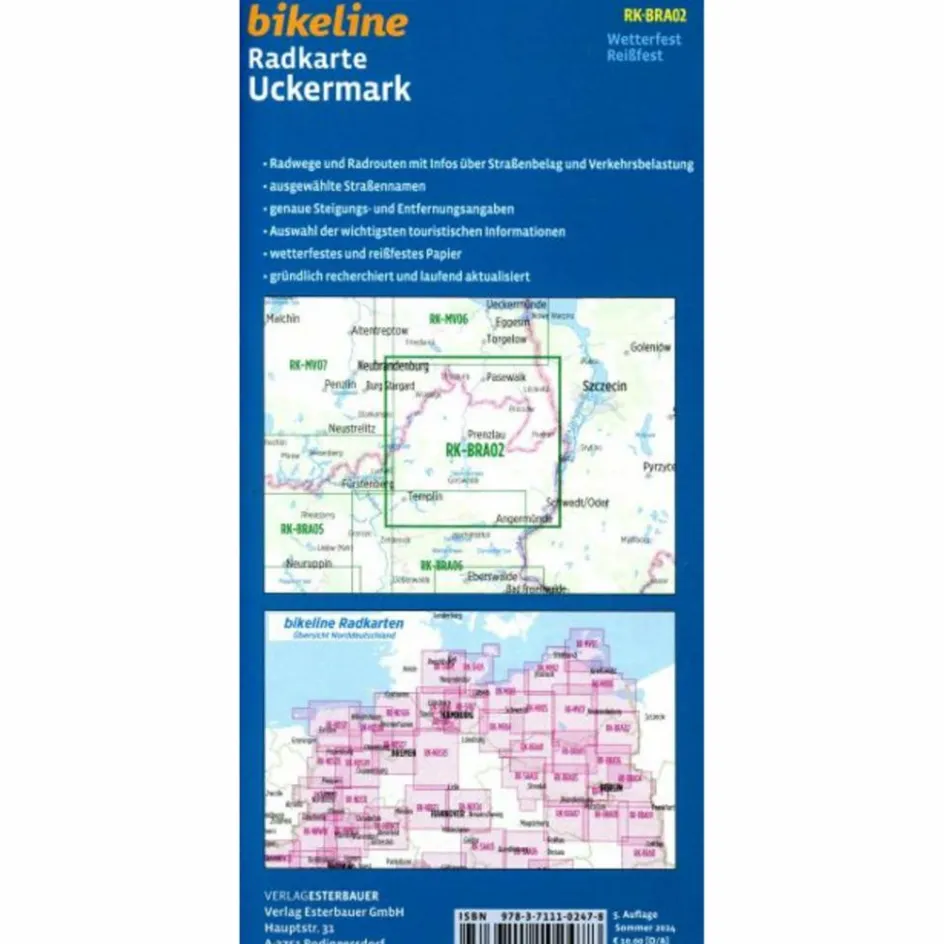 Best RADKARTE UCKERMARK (RK-BRA02) - Fahrradkarte Fahrradkarten|Fahrradkarten