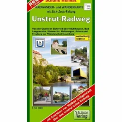 Fahrradkarten|Wanderkarten Und Winterkarten^RADWANDER- UND WANDERKARTE UNSTRUT-RADWEG - Wanderkarte