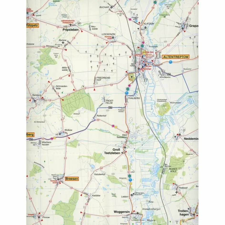 Online RADWANDER- UND WANDERKARTE NEUBRANDENBUR - Wanderkarte Fahrradkarten|Wanderkarten Und Winterkarten